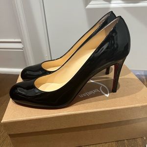 Louboutin Black Simple Pump - 85mm - 38.5